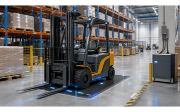 Electric forklift wireless charging technology