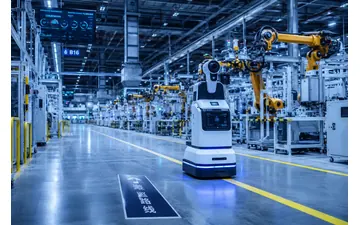 Combination application of factory workshop inspection robot and wireless charging technology