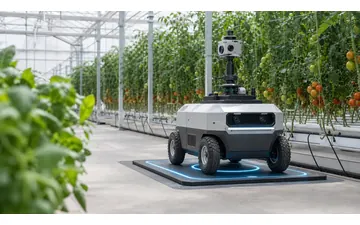 Greenhouse robot wireless charging system for smart agriculture automation
