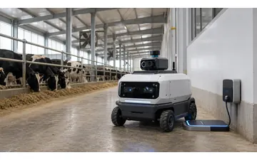 Smart livestock farming robot wireless charging system for automated barns
