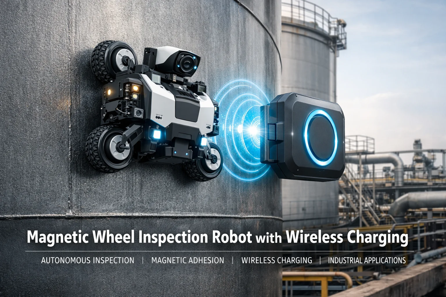 磁吸轮式智能巡检机器人无线充电技术解析