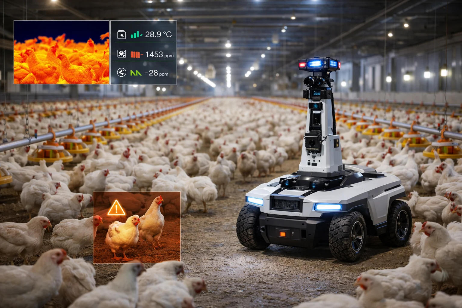 鸡舍智能巡检机器人无线充电解决方案